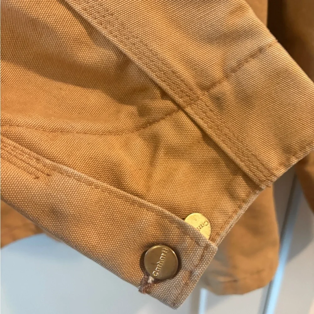 Carhartt Sandstone Canvas Workwear  Lined Chore Jacket Size 44 T